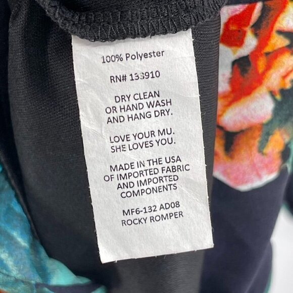 Show Me Your Mumu Size XS Blue Multi Rocky Rose Floral LS One Piece Jumpsuit - Picture 8 of 8